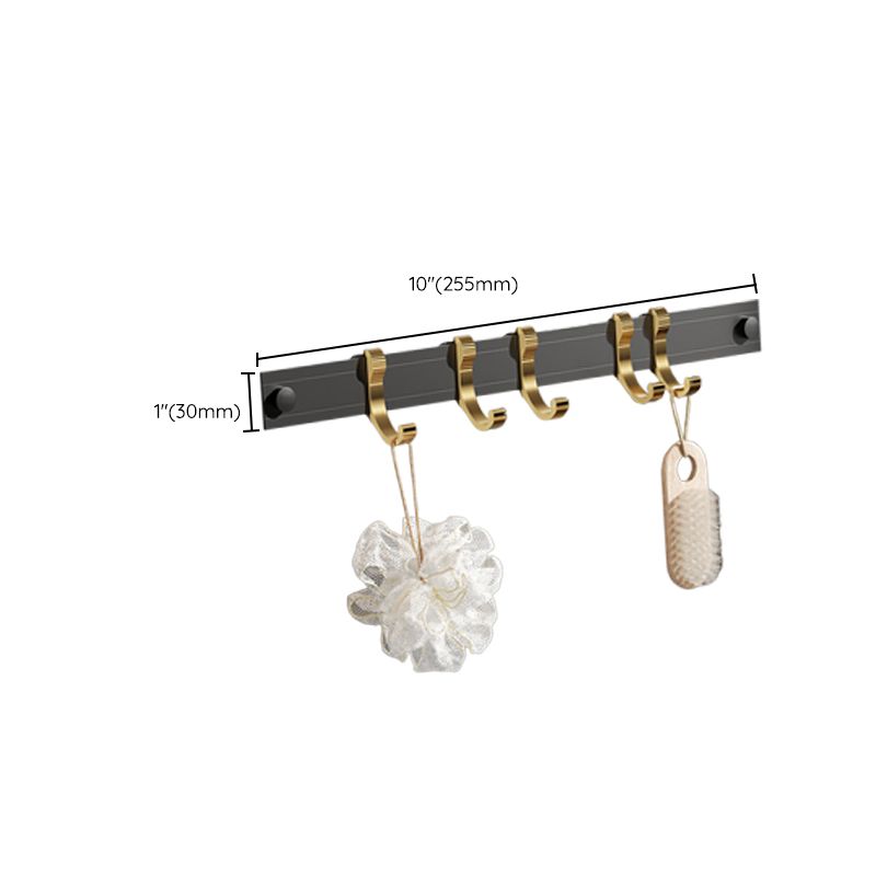 Contemporary stainless steel bathroom accessories as a single piece or in a set in black and gold