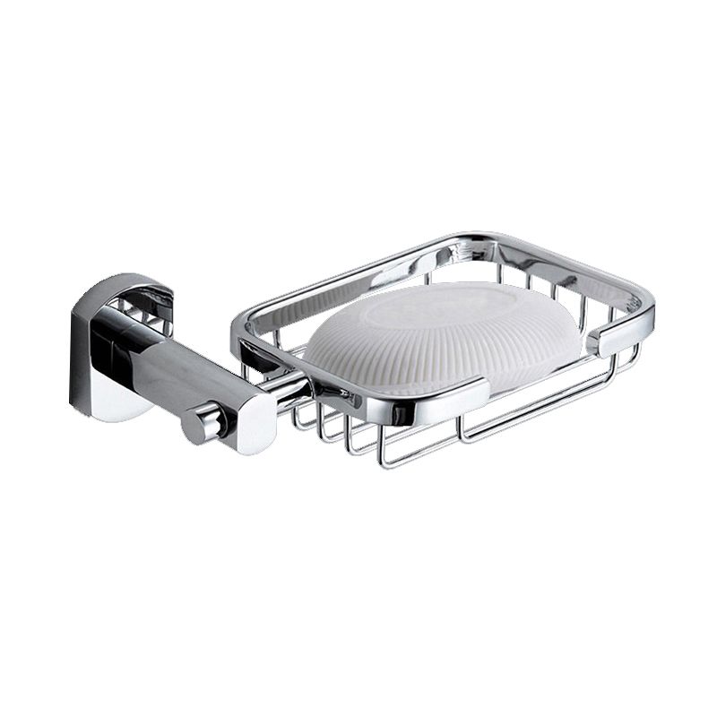 Polished Chrome Modern Bathroom Accessory Set Silver Towel Holder/Bath Shelf