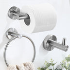Stainless Steel Bathroom Set 3-piece Modern Style Simple Bathroom Accessories Set