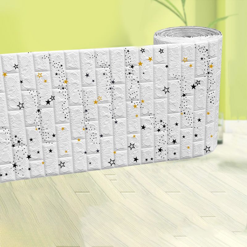 Modern Pearl Wainscoting Waterproof PVC Wall Access Panel Peel and Stick Wall Tile