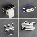 Modern Bathroom Element Set Paper Holder Gray Towel Bar Bathroom Accessory Set