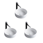 Modern Sink Ceramic Solid Color Round Sink