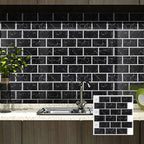 Peel & Stick Subway Tiles Plastic Stain Resistant Peel & Stick Subway Tiles 5-Pack