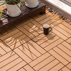 Classic wooden tiles for garden patio flooring to lay