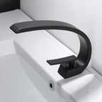 Waterfall Spout Widespread Faucet Modern Lever Handles Faucet