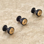 5-piece traditional bathroom accessory set brushed brass bathrobe hooks