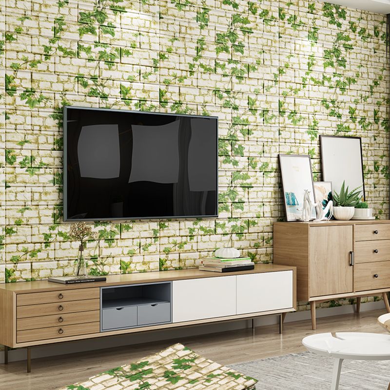 Industrial Wall Panel 3D Brick Wall Panels Waterproof Stickers Wall Tiles Set of 10