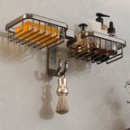 Modern Bathroom Accessory Set Shelf Black/Silver/Grey Bathroom Accessories Set