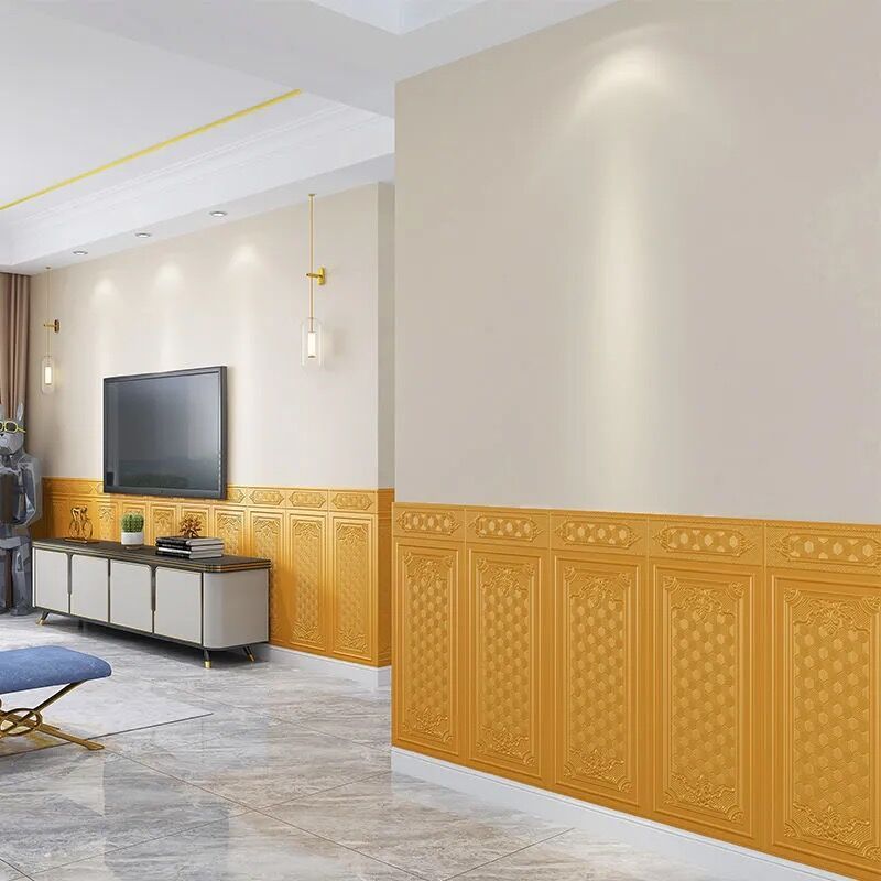 Wall Panel 3D embossed Peel and Stick waterproof back panels for living room