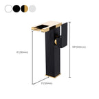 Contemporary Square Vessel Faucet Waterfall Spout with LED Three-Color Illumination