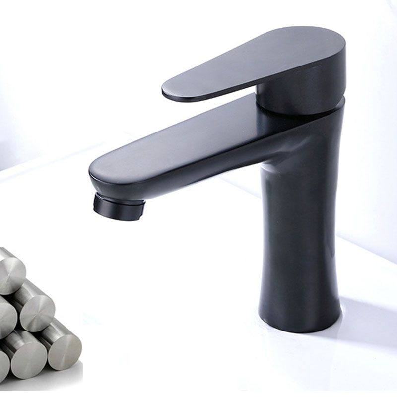 Contemporary Stainless Steel Sink Faucet Lever Handles Low Arc Sink Faucet