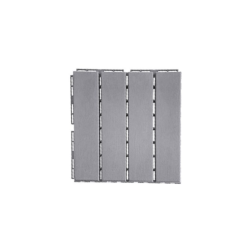 30 cm X 30 cm 4-Slat Square Deck/Patio Floor Tiles Snap Fit Installation Floor Tiles