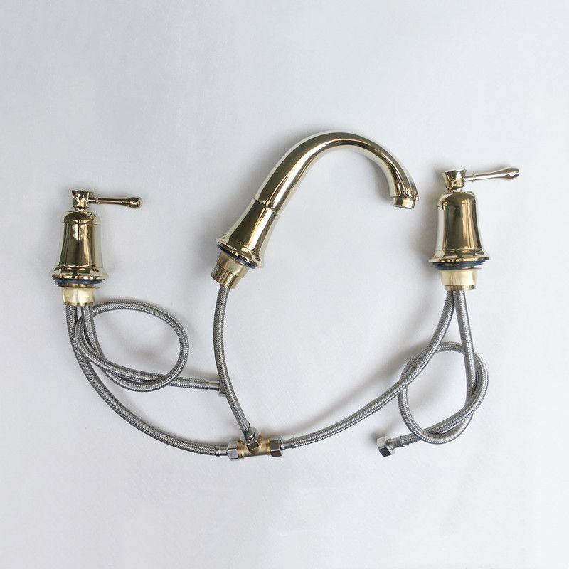 Glam Style Faucet Widely used sink faucet with 2 handles and 3 holes