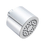 Round shower head made of stainless steel in silver wall-mounted shower head