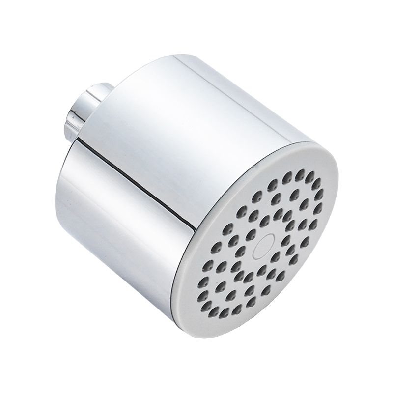 Round shower head made of stainless steel in silver wall-mounted shower head