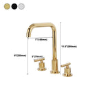 Modern 2-Handle Bathroom Sink Faucet 3-Hole Widespread Bathroom Faucet