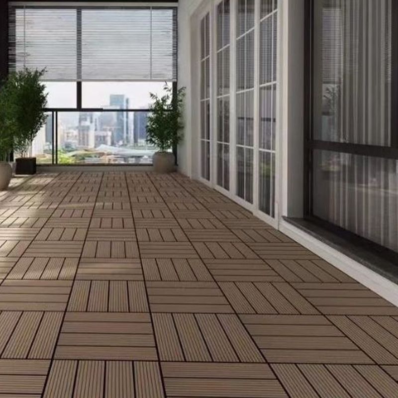 Classic interlocking deck boards Solid color patio tiles