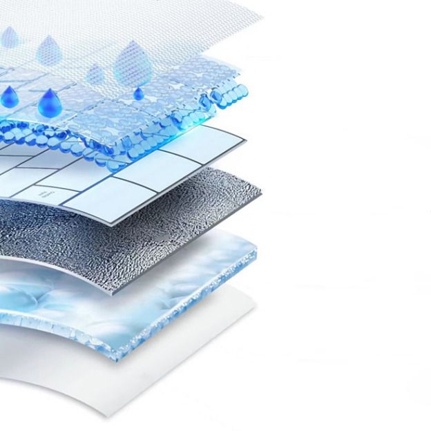 Square Peel and Stick Back Wall Modern Plastic Peel and Stick Back Wall