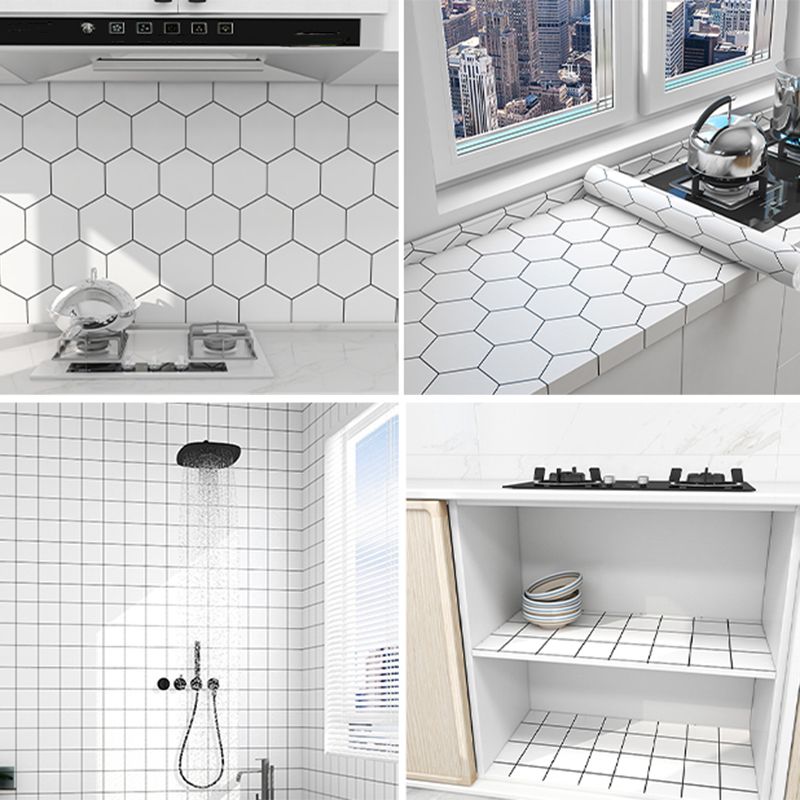 Modern Backsplash Tile Smooth Peel-and-Stick Wall Tile for the Kitchen