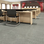 Square Plastic Floor Water-Repellent Fabric Look Peel & Stick Floor Tiles