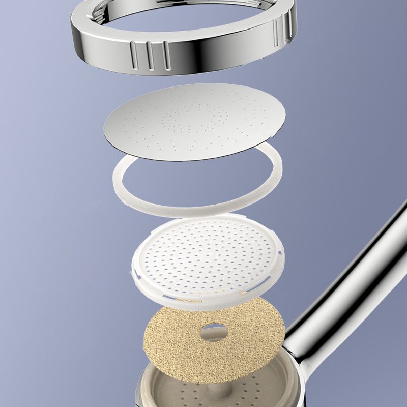 Modern Style Round Handheld Shower Bathroom Metal Wall-Mounted Hand Shower