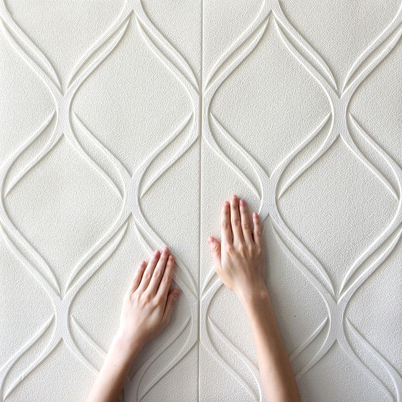 Contemporary waterproof wall planks striped brick bedroom wall panels