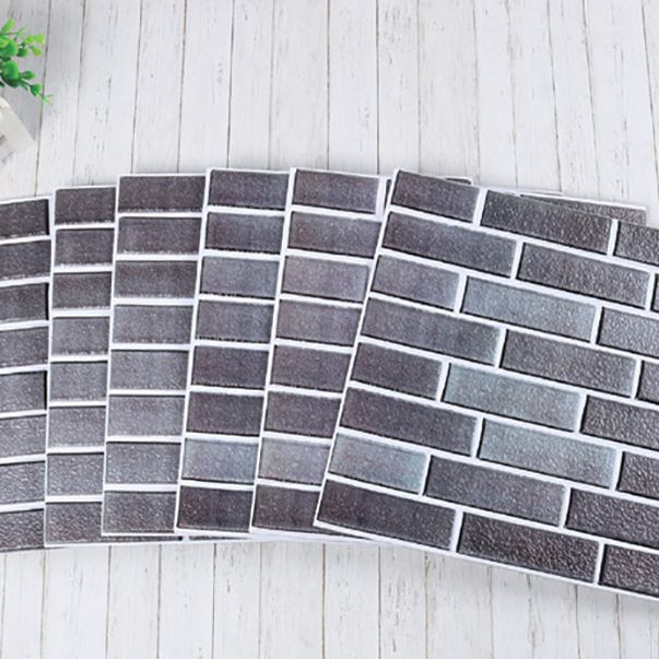Plastic Peel-and-Stick Tiles Indoor Subway Tiles Wallpaper with waterproof