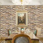 Country House Waterproof Wall Panels Wood Grain Bedroom and Living Room Wall Panels
