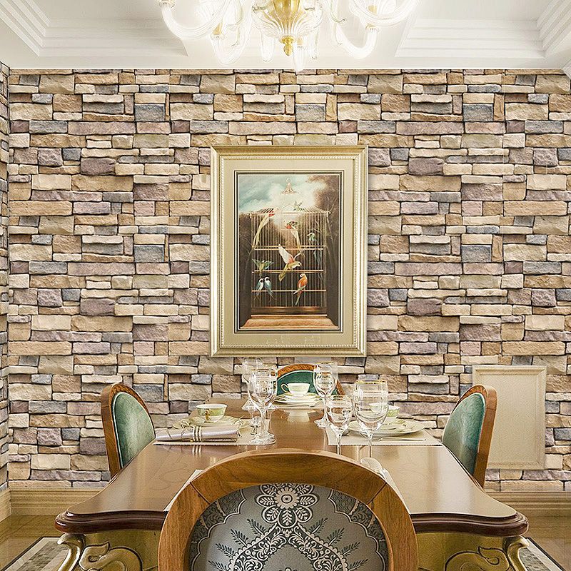 Country House Waterproof Wall Panels Wood Grain Bedroom and Living Room Wall Panels