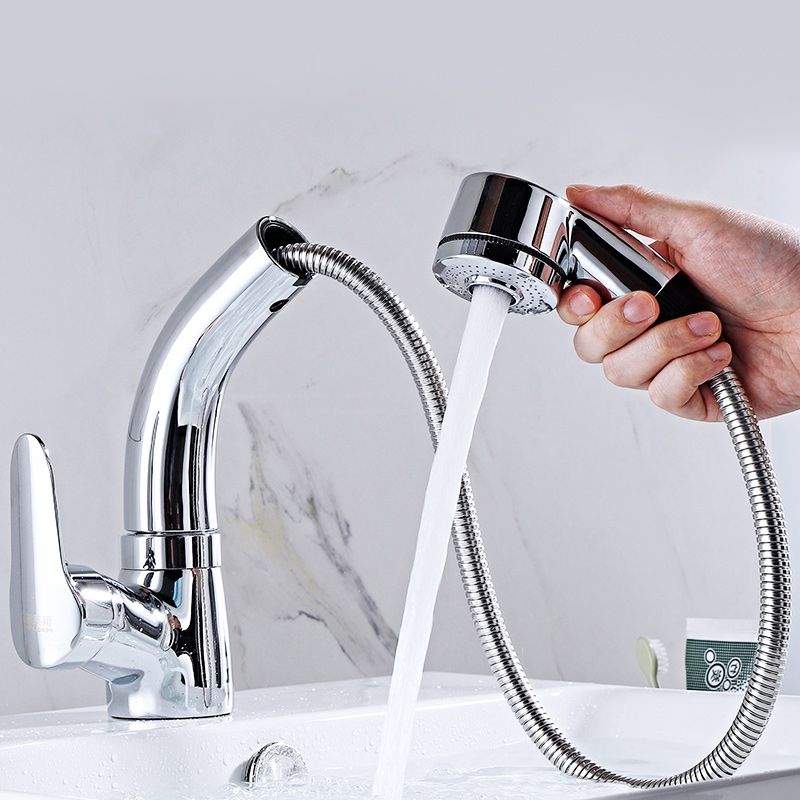 Modern Simple Vessel Sink Faucet High Arc Bathroom Sink Faucet