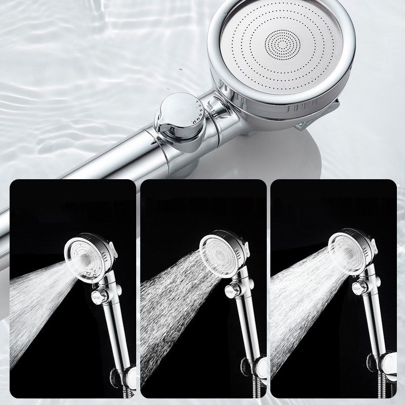 Super high pressure shower head 3 spray adjustable water flow round shower head