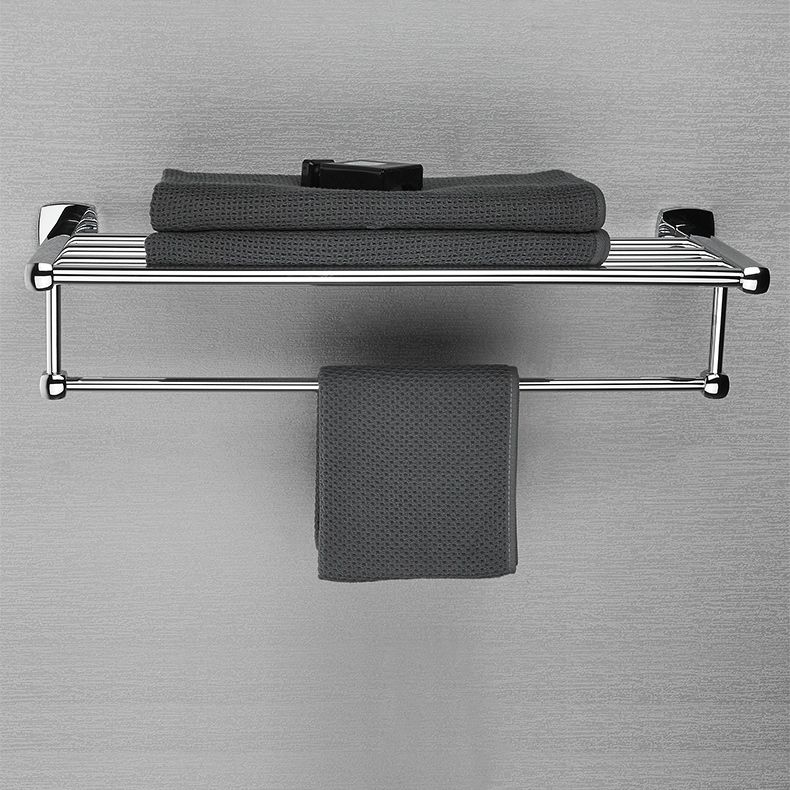 Polished Chrome Modernism Bathroom Accessory Set Bath Shelf / Towel Bar / Bathrobe Hook Included