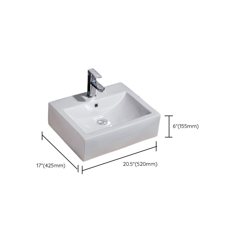 Modern Sink Solid Color Porcelain Sink