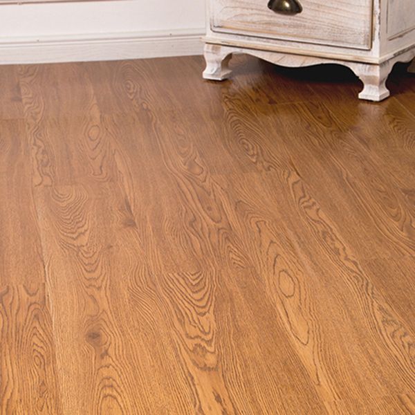 Smooth PVC Flooring Peel and Stick Wood Look Rectangular Vinyl Floor
