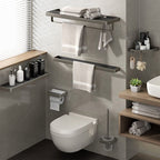 Modern Bathroom Hardware Set Paper Holder Towel Bar Bathroom Accessory Set