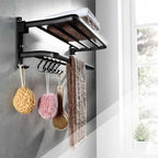 Modern Aluminum Bathroom Hardware Set Black Bathroom Accessories Set