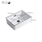 Modern porcelain floor washbasin Rectangular washbasin for the bathroom