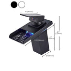 Single-Handle Basin Faucet 1-Hole Widely Used Bathroom Sink Faucet with LED Lighting