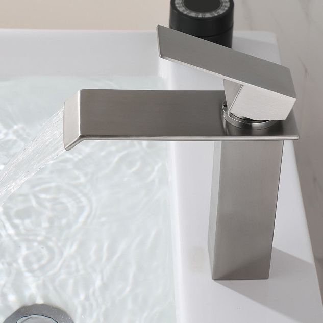 Industrial Faucets Faucet Stainless Steel Lever Handles Waterfall Spout Bathroom Faucet