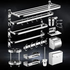 Modern Stainless Steel Bathroom Shelf Paper Holder Bathroom Accessory Set
