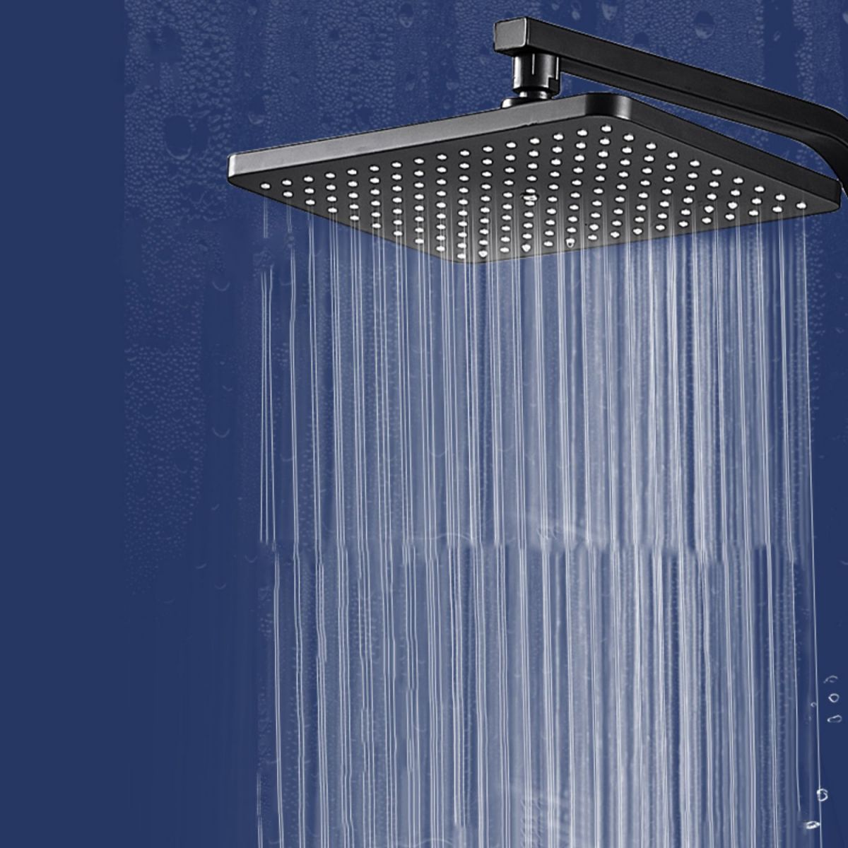 Modern rectangular shower head combo standard spray pattern with hand shower