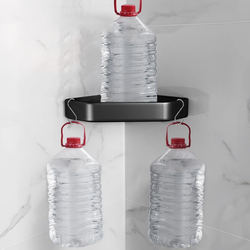 Matt black bathroom accessories set Modern anti-rust 1/2/3-piece bathroom shelf