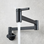 1-handle brushed nickel widespread faucet 1 hole wall-mounted bathroom faucet with brass