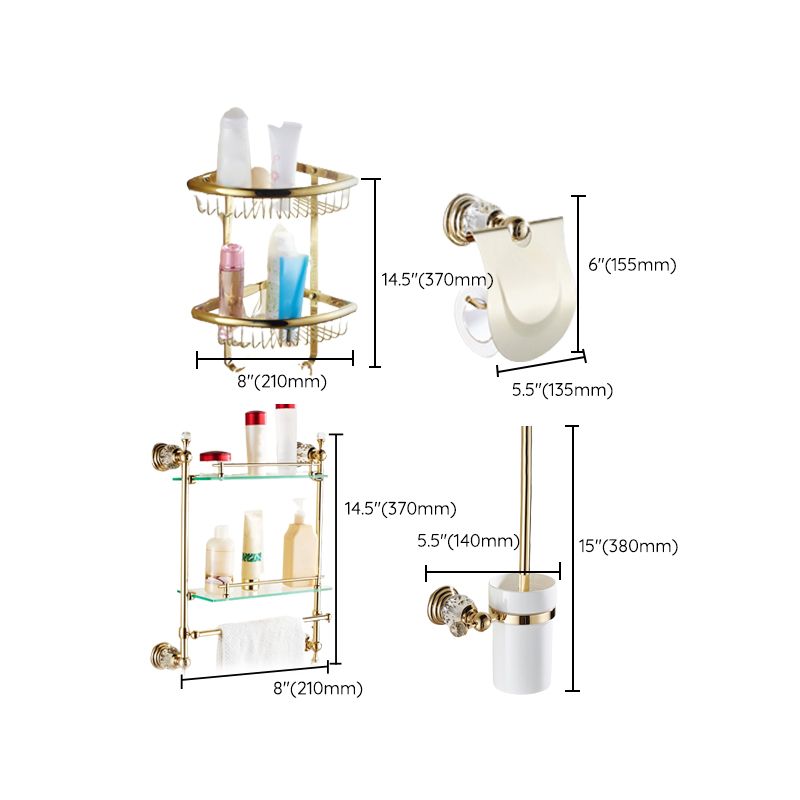 Traditional Brass Bathroom Accessories Single Item or Set