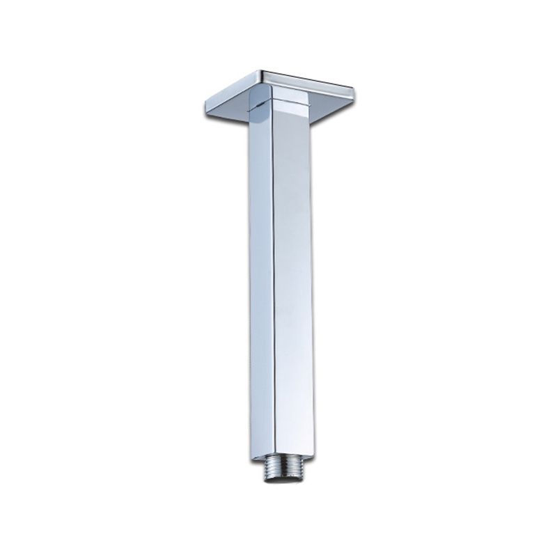 Black Square Fixed Shower Head Modern Style Wall Mounted Shower Head
