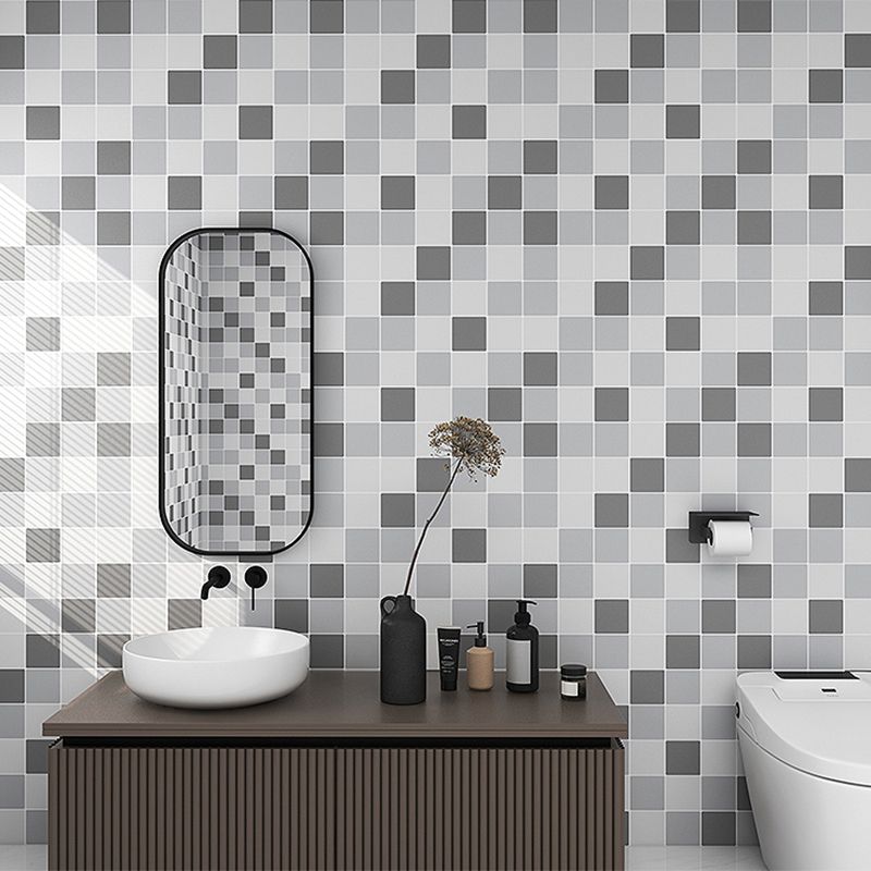 Modern Splash Protection Wallpaper Peel and Stick Mosaic Tile for Bathroom