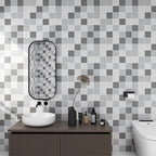 Modern Splash Protection Wallpaper Peel and Stick Mosaic Tile for Bathroom