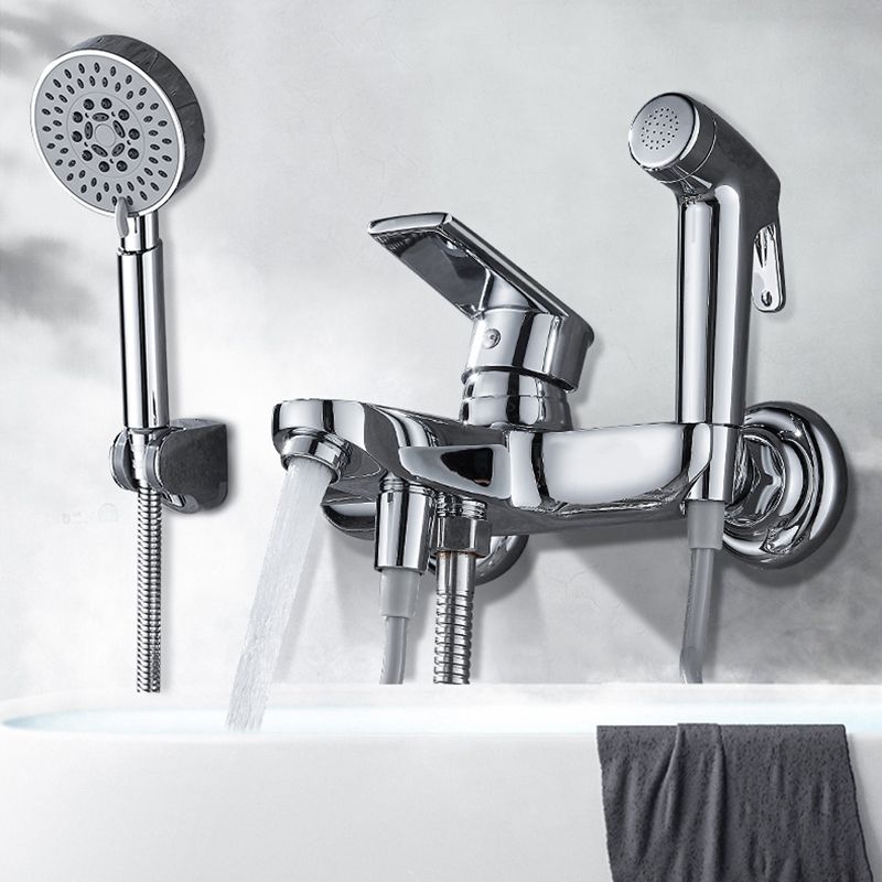 Popular Bathtub Filler Wall-Mounted Lever Handle Fixed Bathtub Faucet Trim