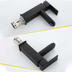 Modern Sink Faucet Centerset Bathroom Sink Faucet in Black