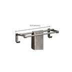 Aluminum modern bathroom accessories set polished gray bathroom shelf/paper holder/robe hook